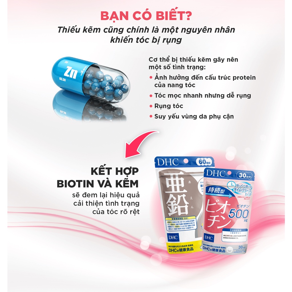 [Giá Huỷ Diệt] Viên Uống DHC Biotin Bổ Sung Biotin Ngăn Rụng Tóc