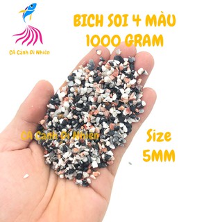 Bịch sỏi 4 MÀU 1 KG size 5 mm trang trí hồ cá cảnh