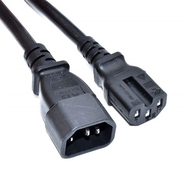 Dây nguồn C14 C15 tiết diện lõi đồng 3*2.08 mm2 dài 1m Chất lượng cao.