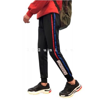 Quần jogger nỉ CONFIDENCE kẻ sọc 2 màu bo ống dáng dài phong cách unisex