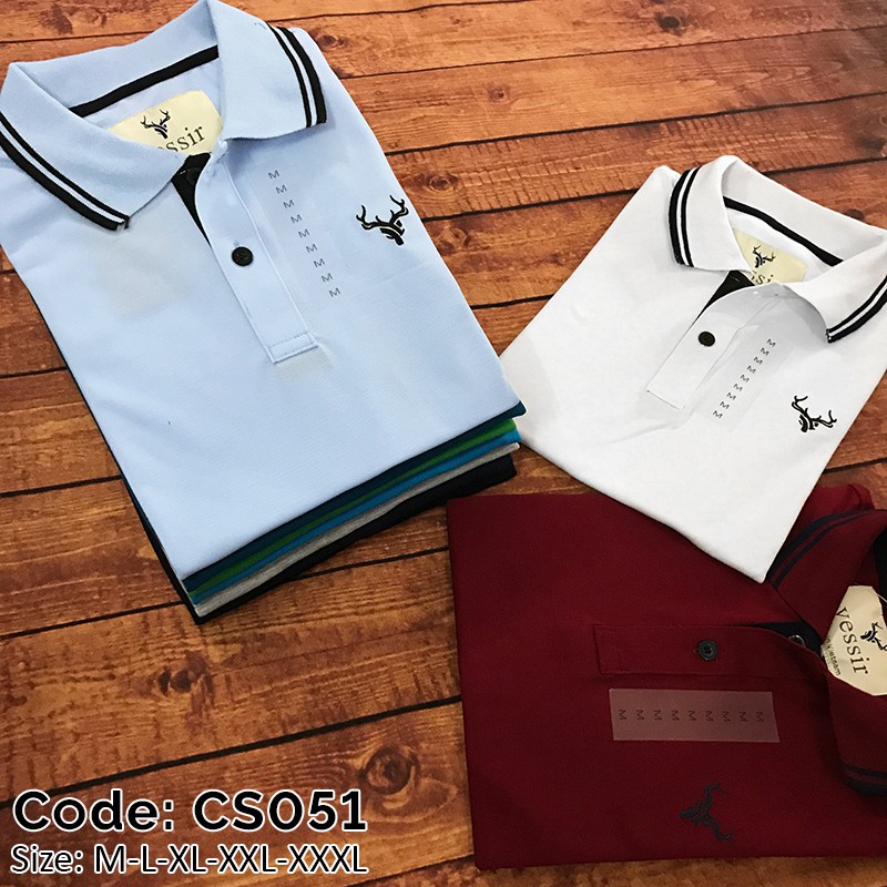 Áo thun nam cổ bẻ Yessir viền tay gồm 9 màu (size M-> XXXL) 051 | BigBuy360 - bigbuy360.vn