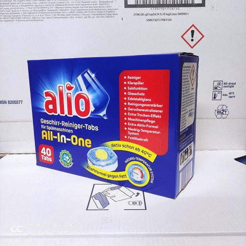 Viên rửa bát Alio All in 1 hộp 40 viên