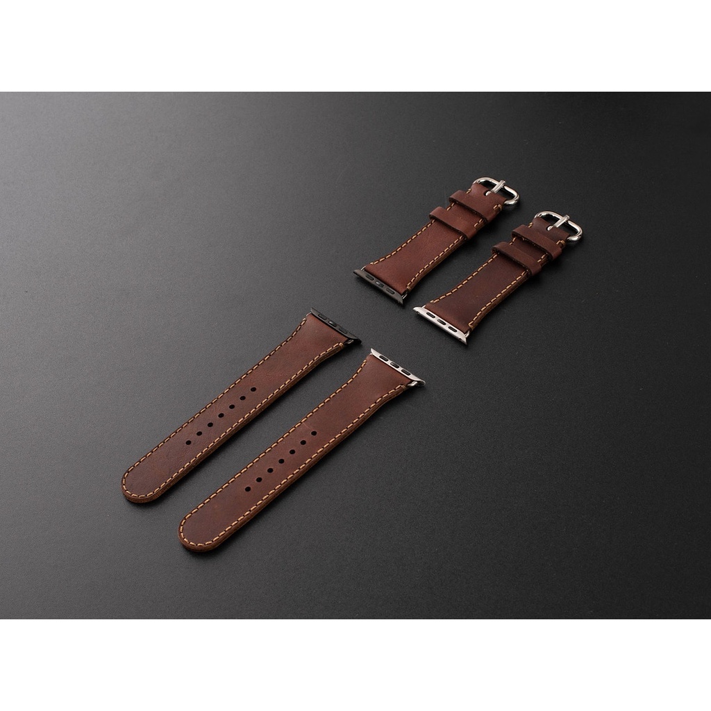 Dây Da Cho Đồng Hồ Apple Watch Sen  Sử Dụng Được Dưới Nước- 38/40/41 MM_Hàng Chính Hãng