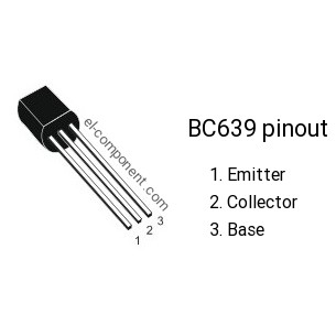 [2 CON] Transistor BC639 TO-92 NPN 1A 80V (BC639B 639)