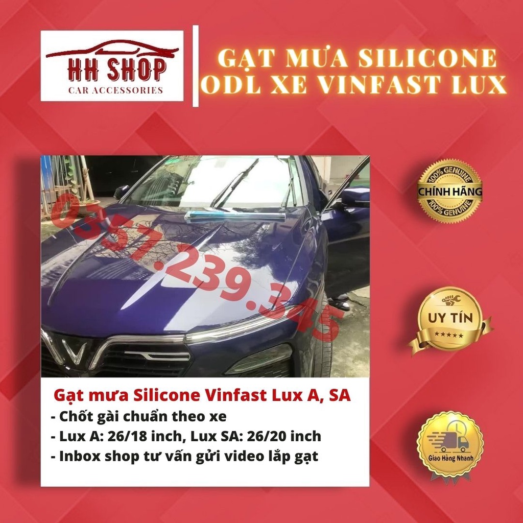 Gạt mưa ô tô Sillicone xe VinFast Lux A, Lux SA ❗CHÍNH HÃNG❗ Gạt nước đa năng ODL Đài Loan - Có bán 1 chiếc