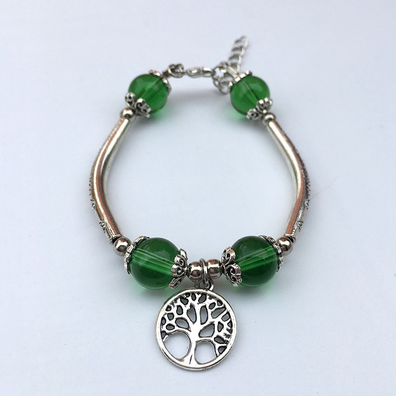 VT199 Vòng tay hạt đá mix charm đặc biệt 5 cái/lốc