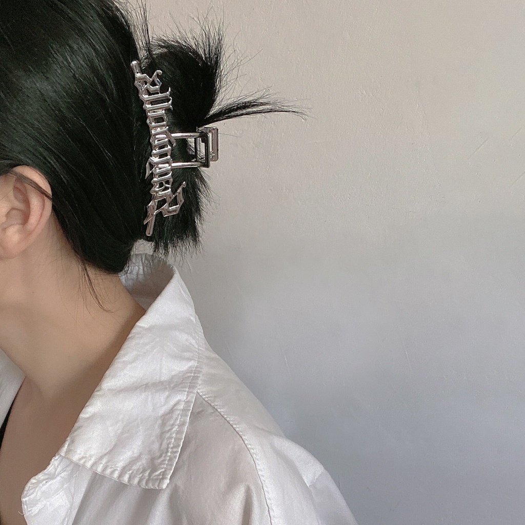 Kẹp Tóc Hình Cá Mập Bằng Kim Loại Thời Trang Đường Phố Cho Nữ