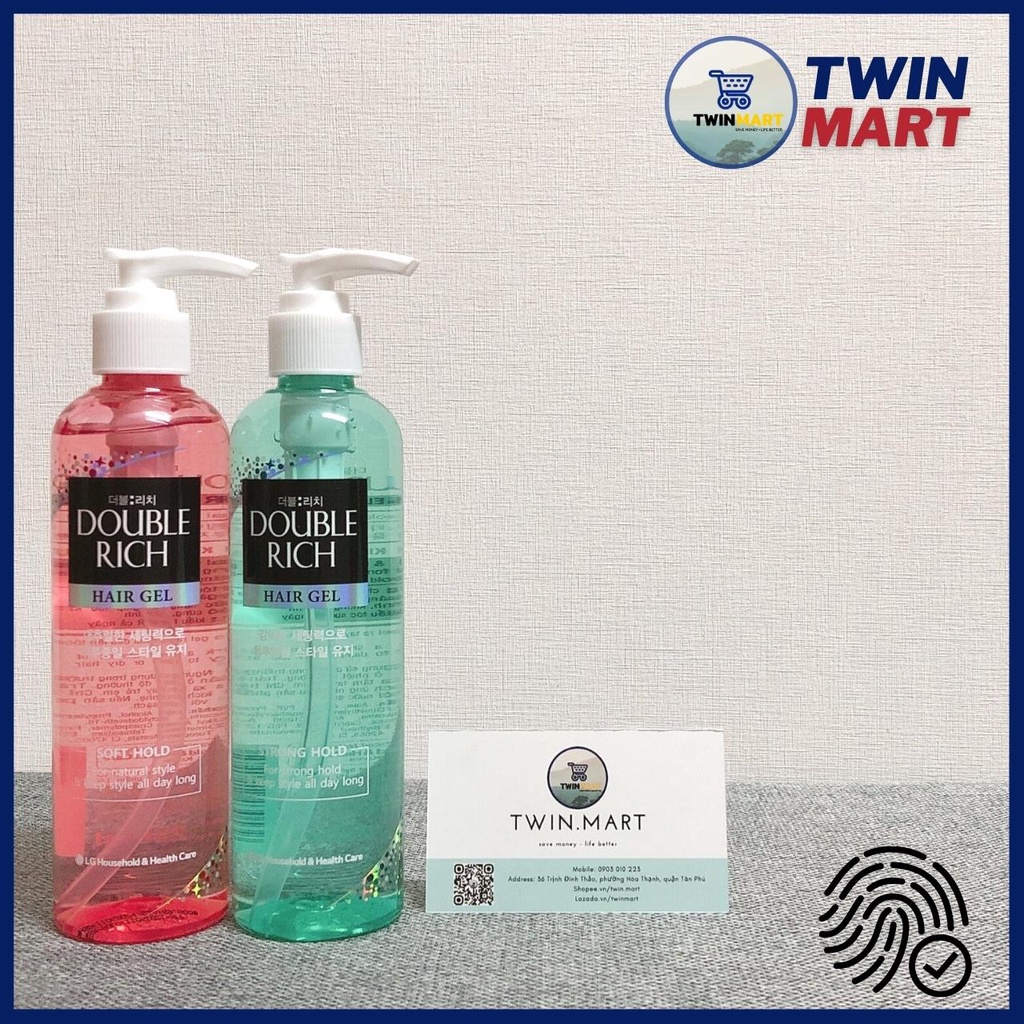 [ĐƠN 299K TẶNG SỮA TẮM 36K] Combo 2 chai Gel Tạo Kiểu Double Rich Soft Giữ Nếp Tự Nhiên 250ml