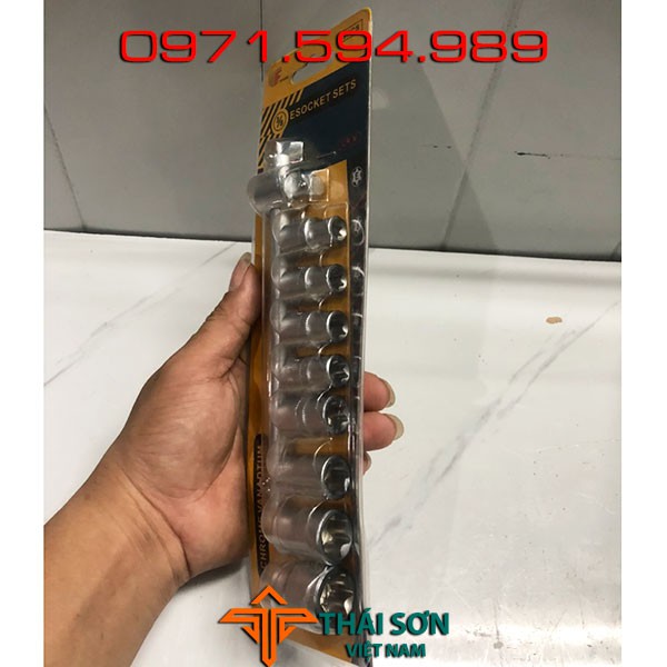 Bộ khẩu E 3/8 inch . Nhật Bản. Chuyên mở động cơ máy, động cơ ô tô. Thép nguyên chất cr V