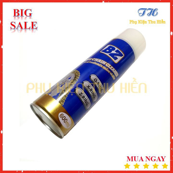 Chai Rửa sên BZ 600ml mẫu mới chính hãng, chống rỉ sét , ko phai màu sản phẩm