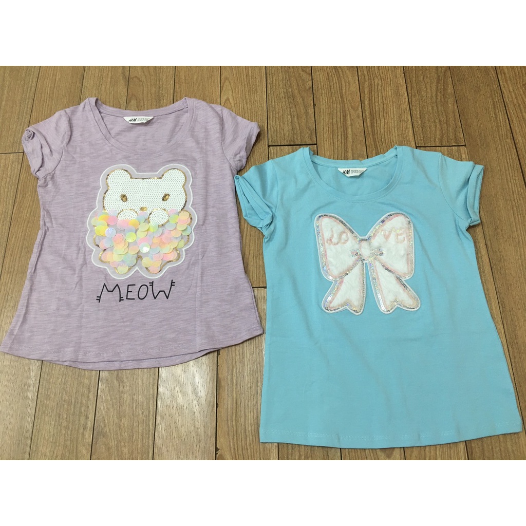 Áo phông cotton kim sa cho bé gái 2-10 tuổi