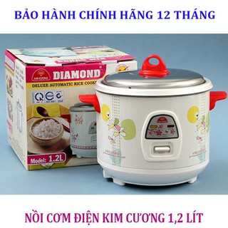 Nồi cơm điện Kim Cương 1,2L nắp rời inox