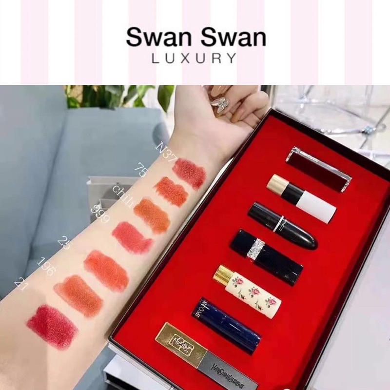 Set 7 Son Thương Hiệu Nổi Tiếng Sang Trọng