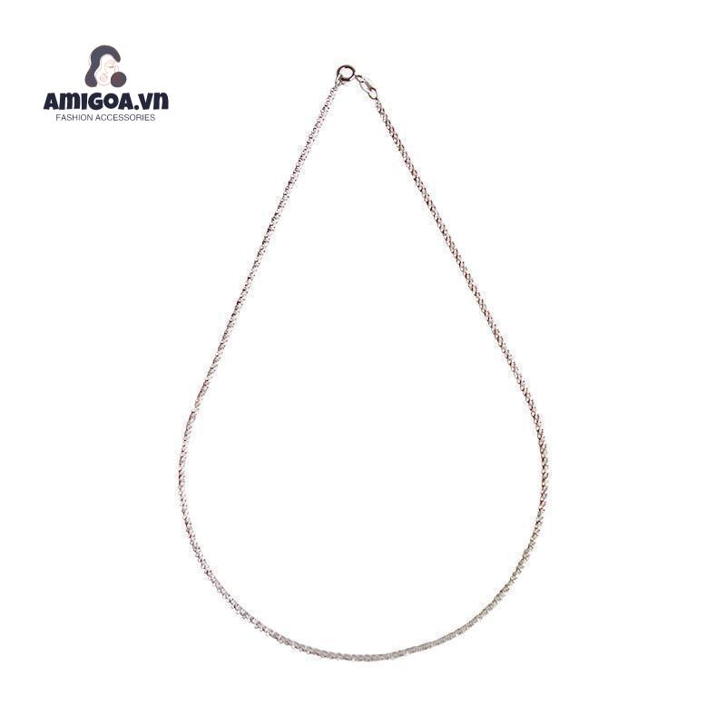 Vòng cổ Bạc 925 Lấp Lánh Đơn Giản Không Phai Màu