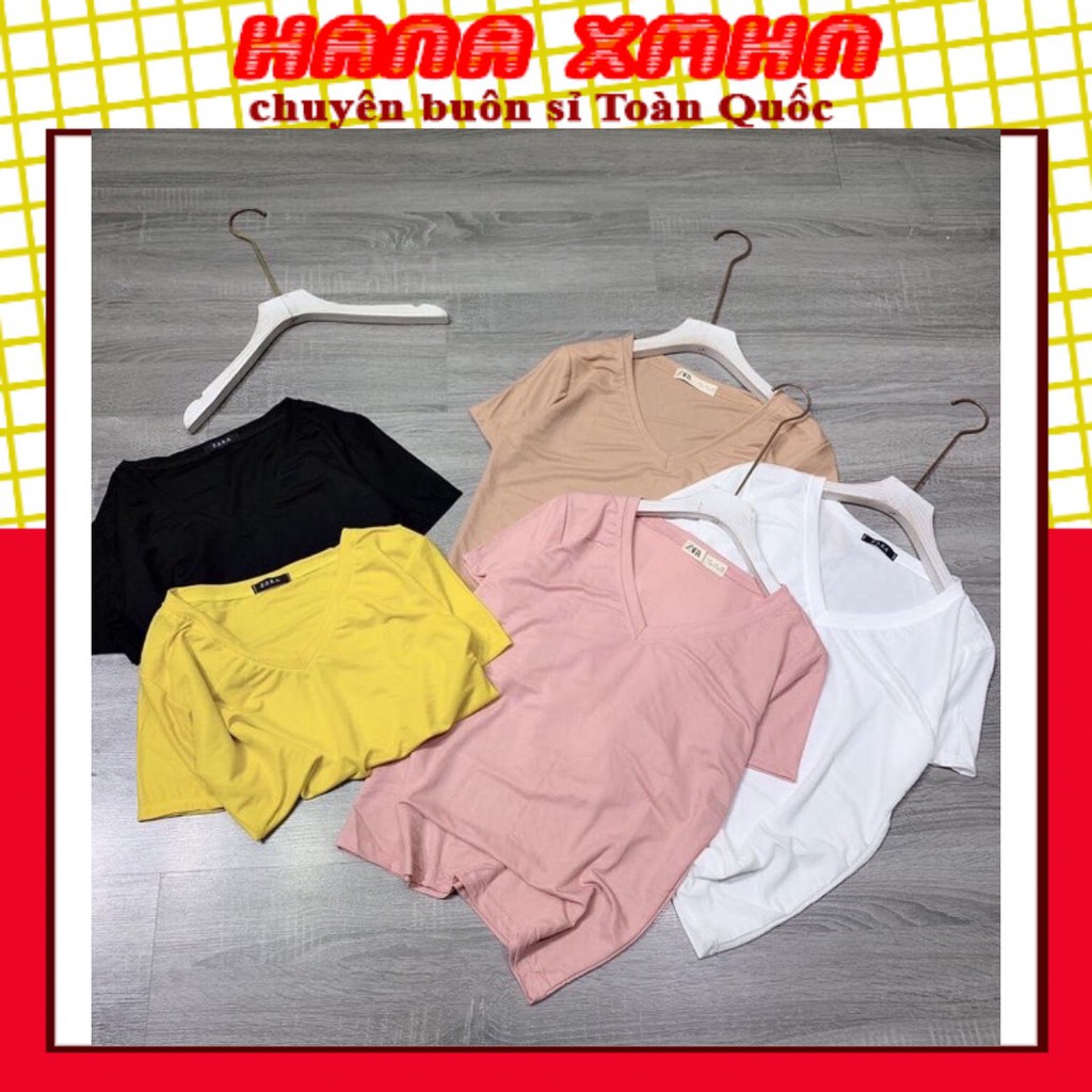 [BÁN SỈ] Áo Phông Giấy/Áo Thun Trơn Cổ Tim Dành Cho Nữ Mặc Siêu Mát