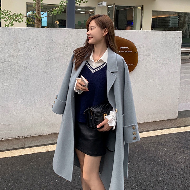 Áo Len Không Dệt Kim Không Tay Cổ Chữ V Phong Cách Hàn Quốc Dành Cho Nữ | BigBuy360 - bigbuy360.vn