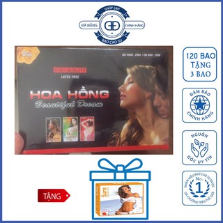 Bao Cao Su 💥 [COMBO Sốc] 12 Hộp Bao Cao Su Hoa Hồng cho gia đình, nhà nghỉ (1 hộp 10 bao) 120 bao