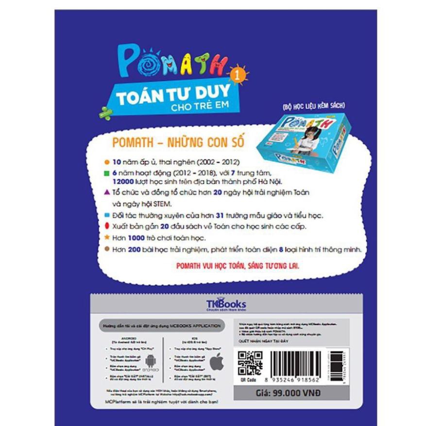 Sách Pomath Toán Tư Duy Cho Trẻ Em 4 - 6 Tuổi Tập 1 MCTK8313