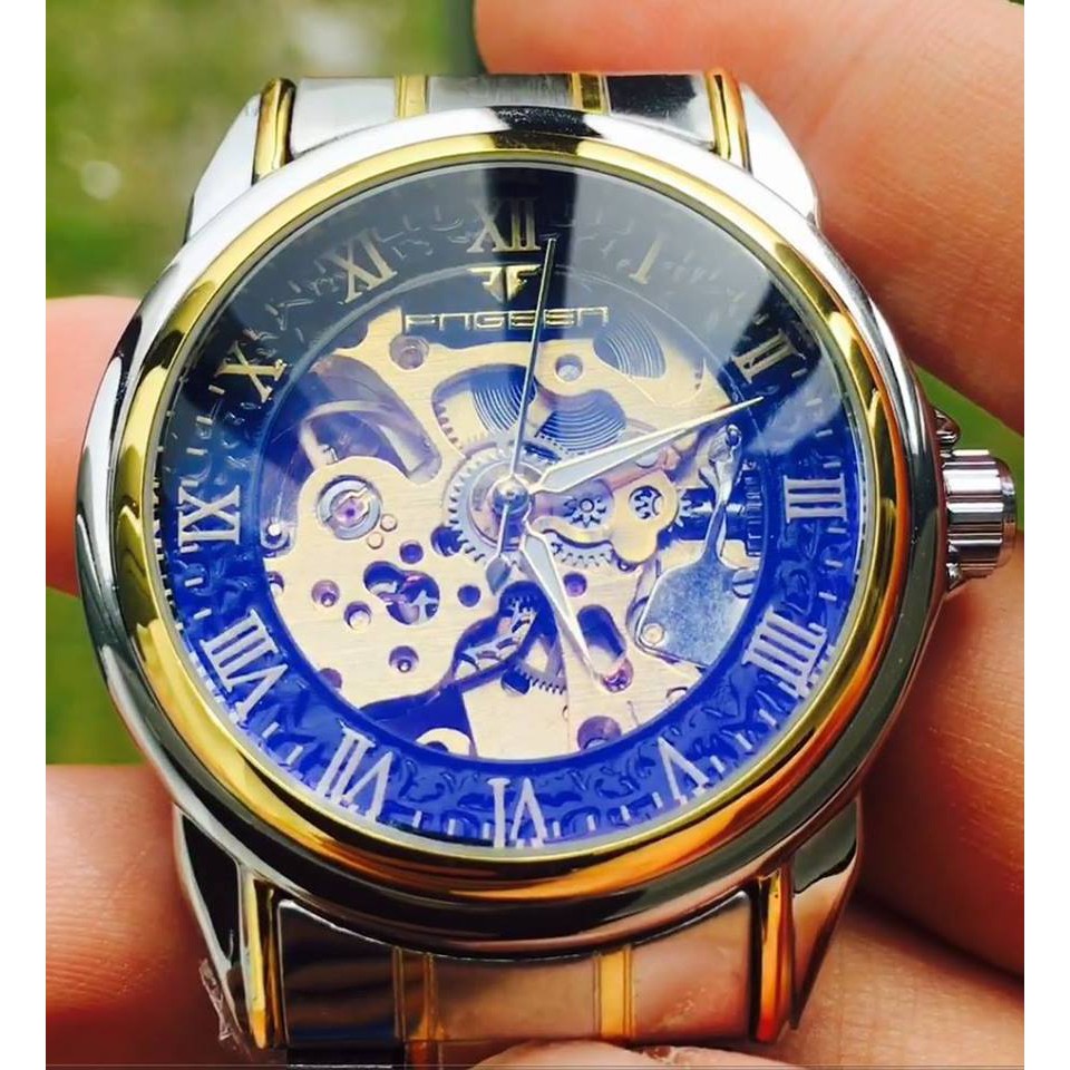 [Freeship đơn từ 150K] ĐỒNG HỒ CƠ NAM AUTOMATIC FNGEEN F99 DÂY KIM LOẠI CAO CẤP