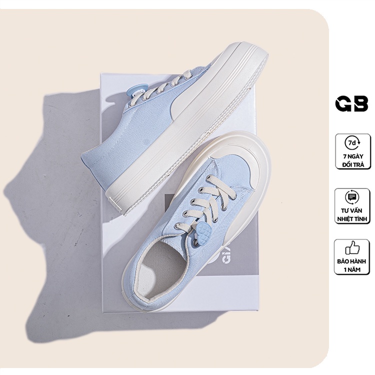 [Mã WABRMH99 giảm 12% đơn 99K]Giày Sneaker Nữ Đế Cao 3 cm Vải Canvas giayBOM B1639