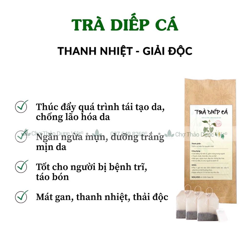 Trà diếp cá túi lọc  - Chợ Thảo Dược Việt