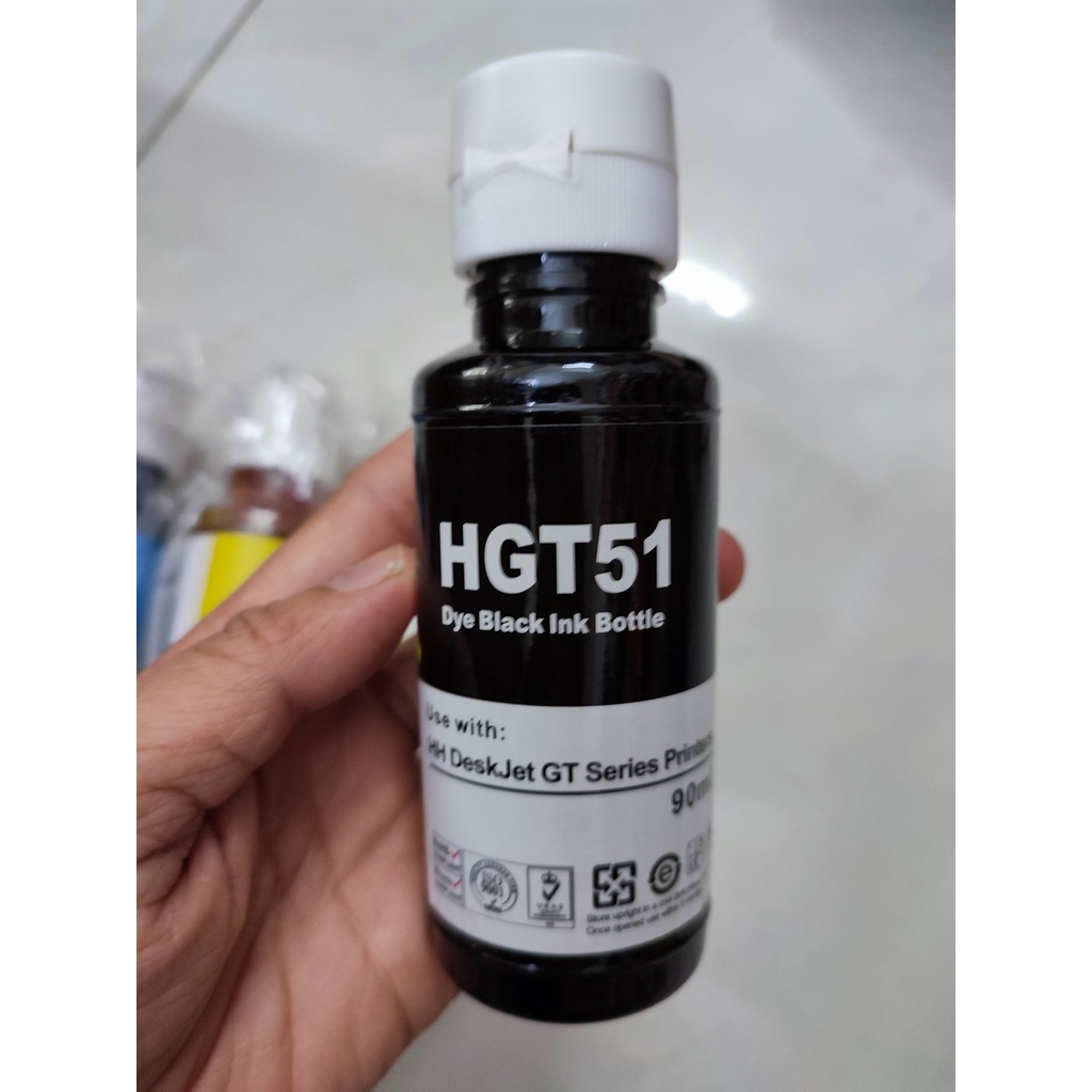 Chai mực màu đen GT52 dành cho máy in HP Tank 115, HP Ink Tank 315, HP Ink Tank 415