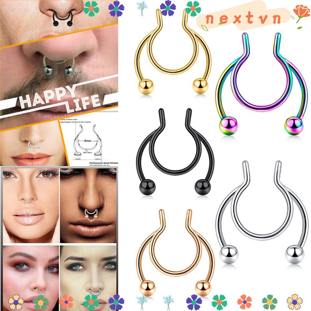 Khuyên mũi bằng thép không gỉ nhiều màu sắc tùy chọn sành điệu