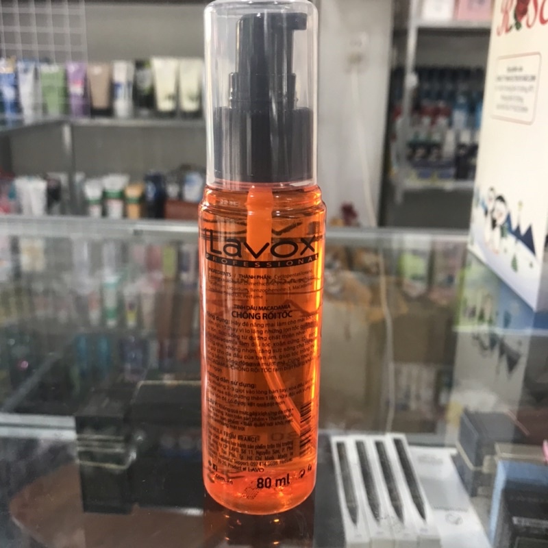 Dầu bóng dưỡng chống rối tóc Lavox tinh dầu Macadamia 80ml