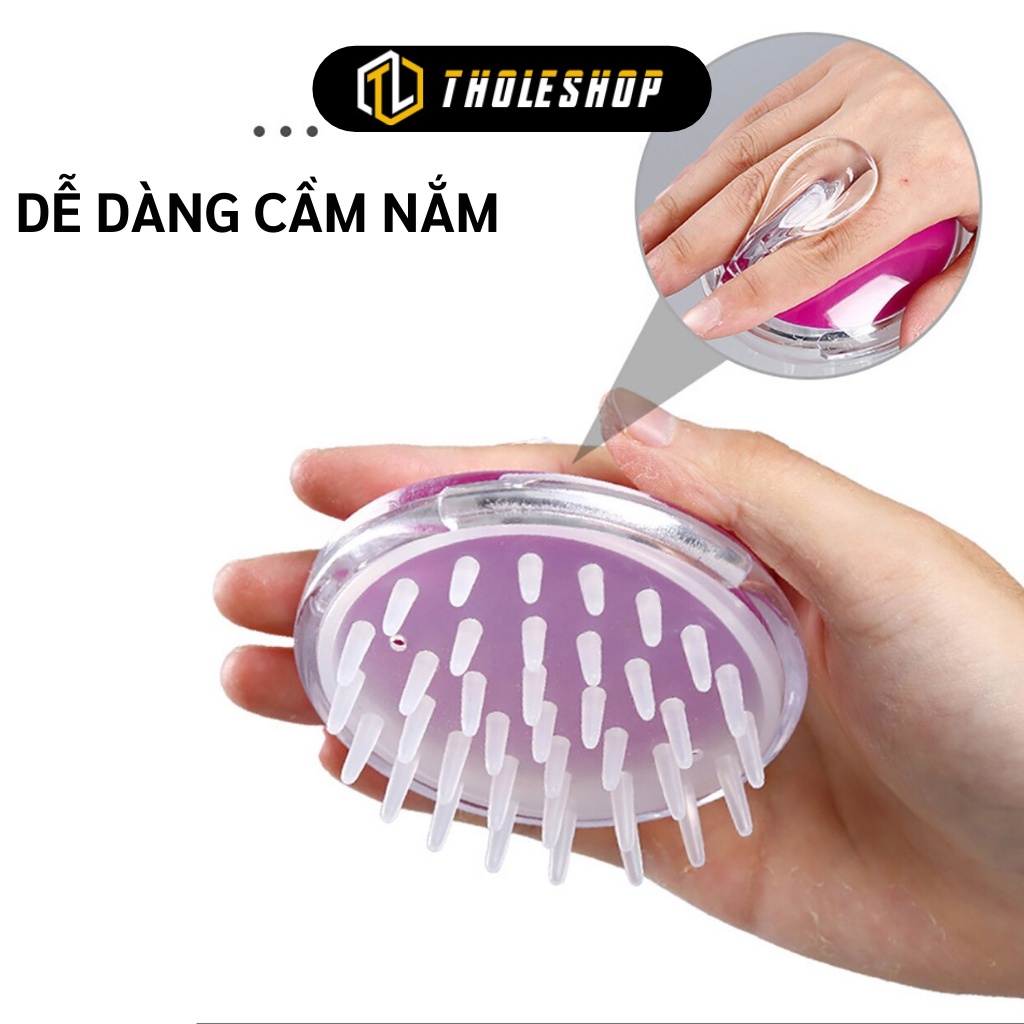 Lược Gội Đầu Silicone - Bàn Chải Massage Da Đầu, Giảm Rụng Tóc - Gai Mát Xa Đầu 1031