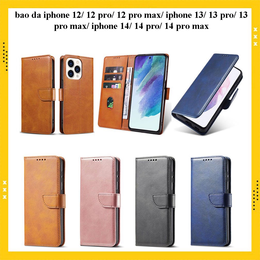 Bao da dạng ví Iphone 12 , 12 Pro , 12 Pro max , Iphone 13 , 13 Pro , 13 Pro max Iphone 14 , 14 Pro 14 Pro max