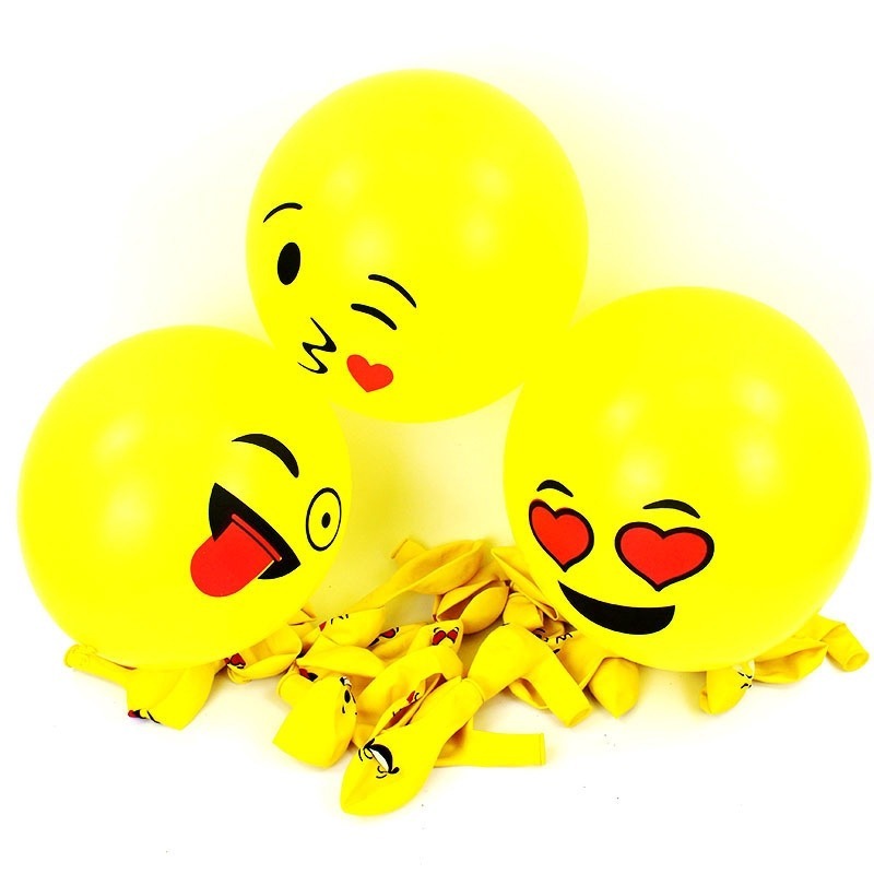 Set 10 bong bóng 12 inch hình mặt cười