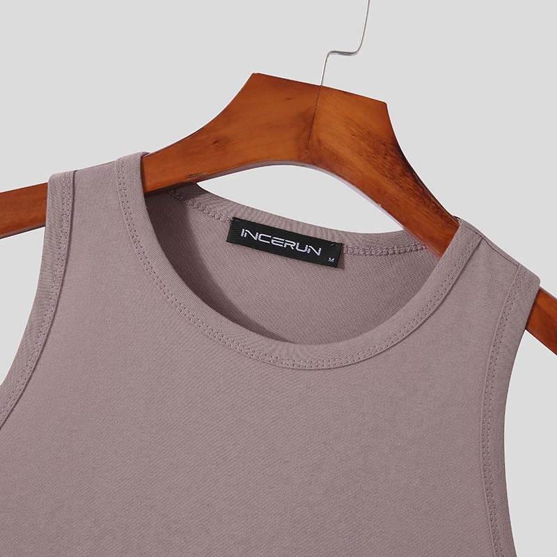 Áo Croptop Vải Lanh Màu Trơn Thông Minh Thoải Mái Cho Nam Cỡ S-5XL