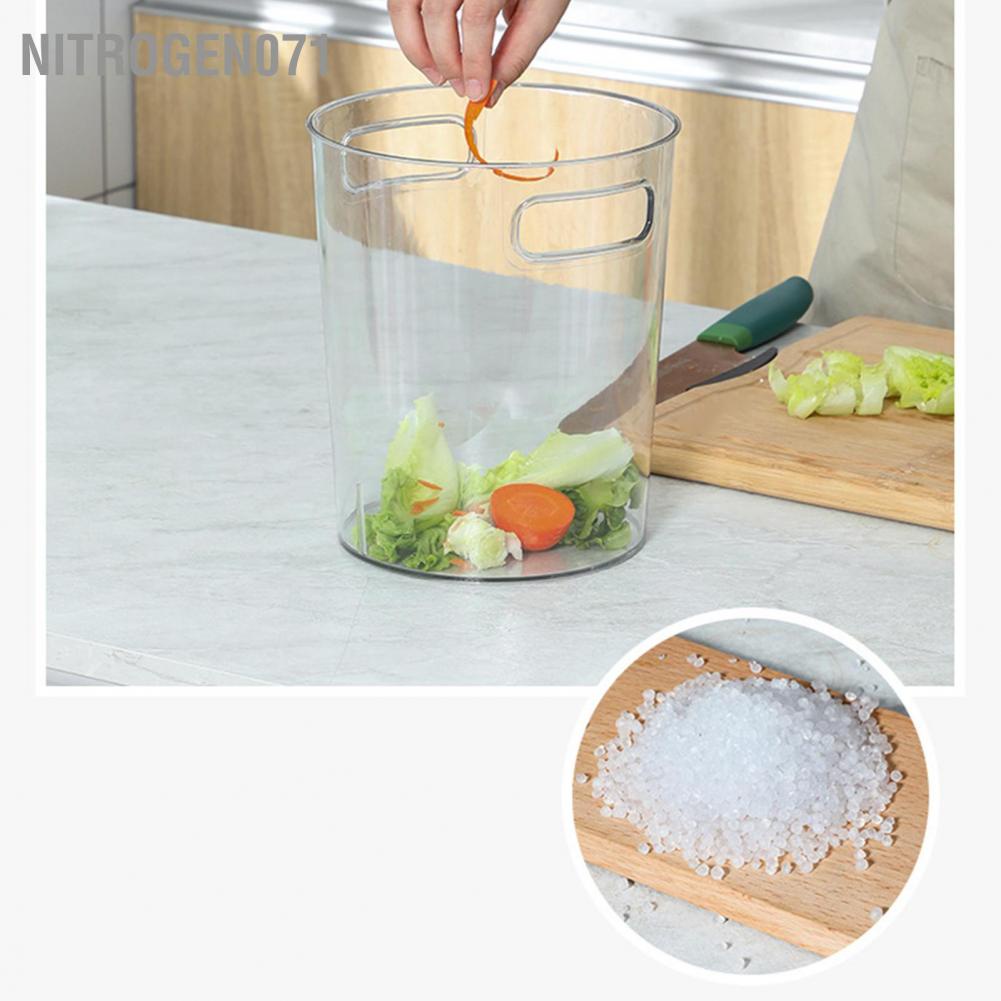 Thùng rác trong suốt lưu trữ trên máy tính để bàn nhựa PET Nhà bếp Phòng khách đá - Nitrogen071