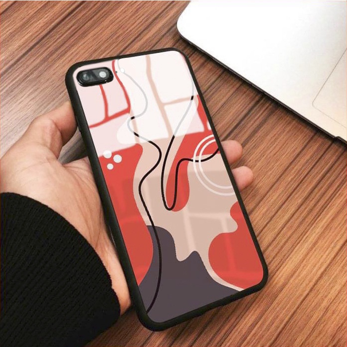 Ốp lưng iphone kính họa tiết phối màu case 14plus 14 pro max 13 12 promax 11 mini 6 6s 7 8 plus x xr xs Se