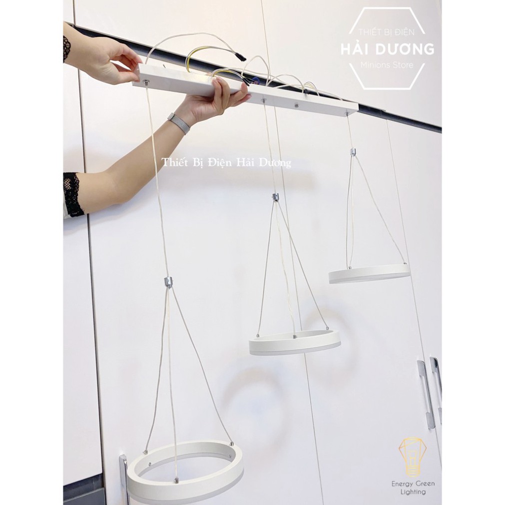 Đèn Thả Trang Trí - Đèn Thả Trần 3 Vòng Tròn TLVM20x3 Kiểu Dáng Hiện Đại - 3 Chế Độ Ánh Sáng - Phù Hợp Mọi Không Gian