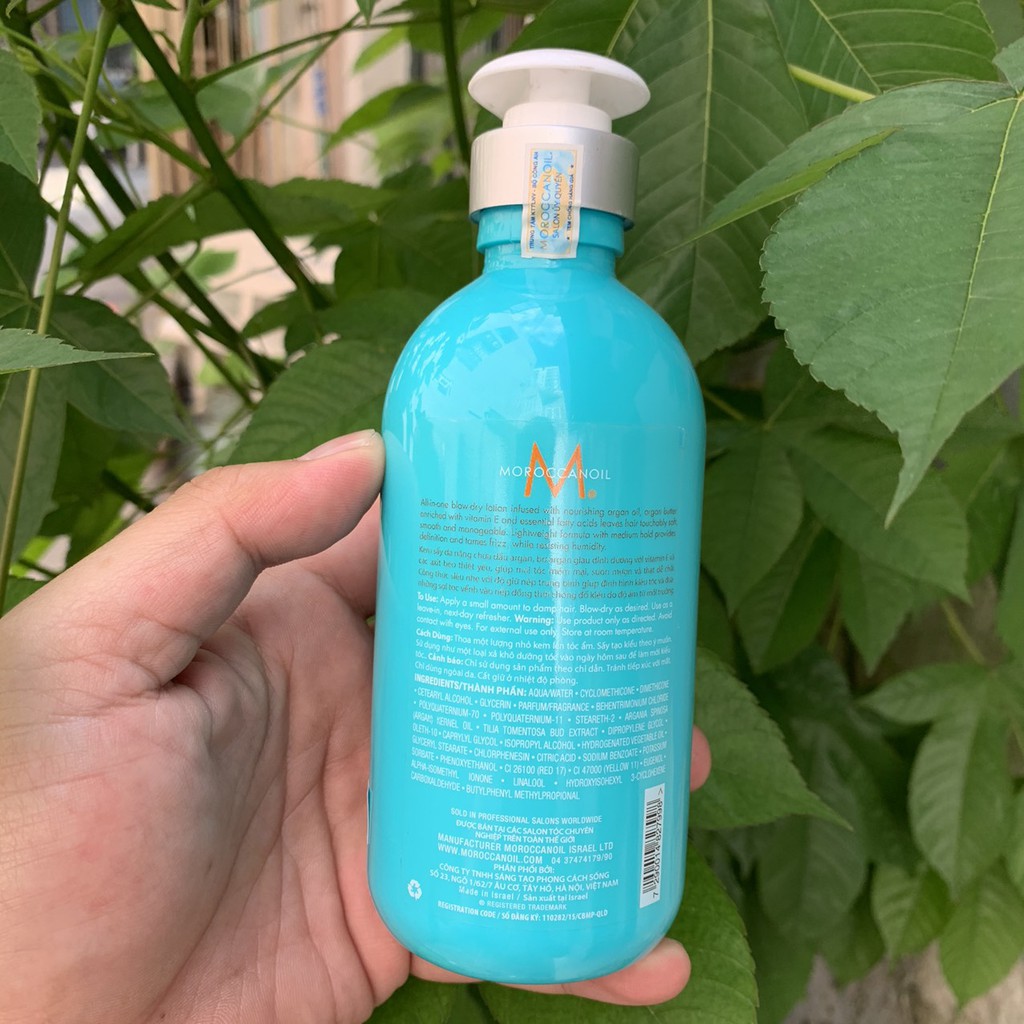 Chính hãng  Kem sấy suôn mượt dành cho tóc xoăn Moroccanoil Smoothing Lotion 300ml ( Lotion Lissante)