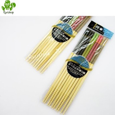Set 5 đôi đũa tre màu sắc Nhật Bản (22.5cm)
