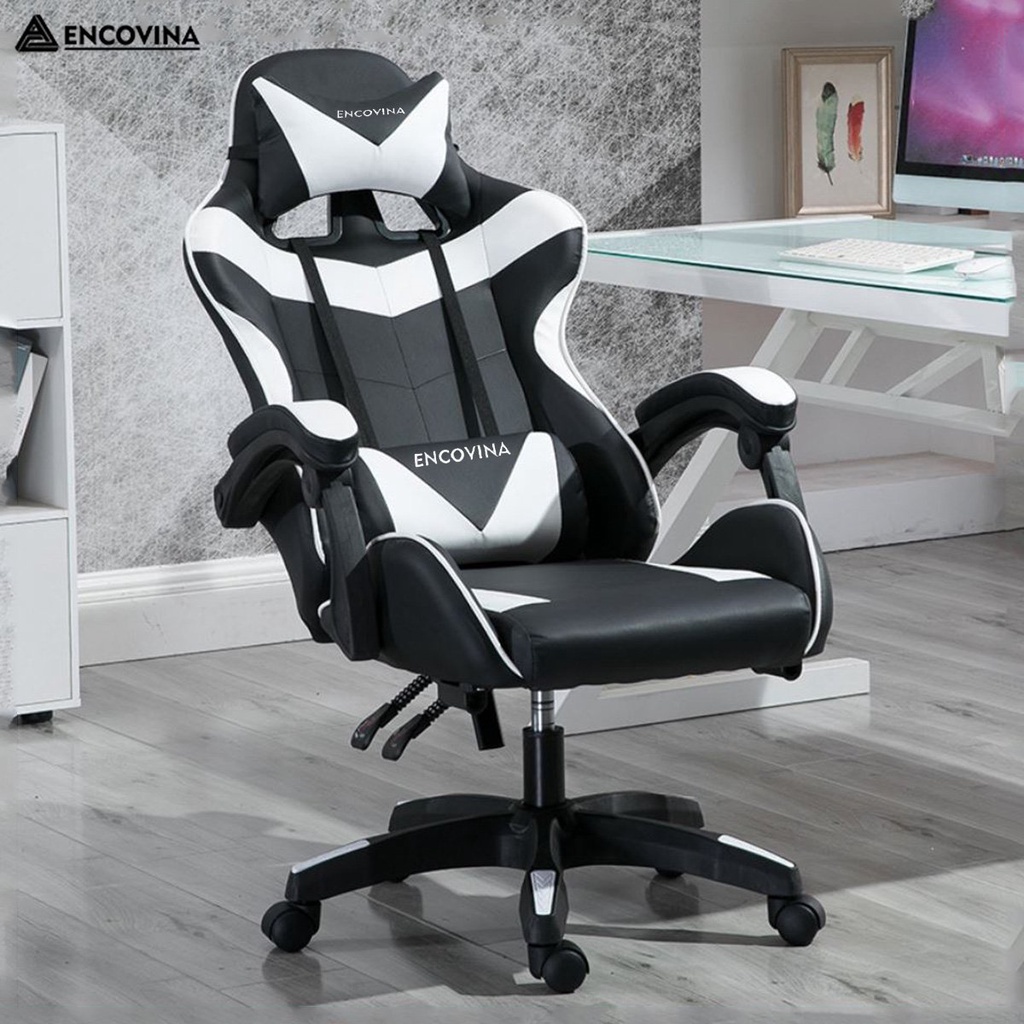 Ghế Chơi Game Có Massage Lưng Cao Cấp,Ghế gaming  bọc da Pu,Ghế streamer game thủ nhiều màu sắc
