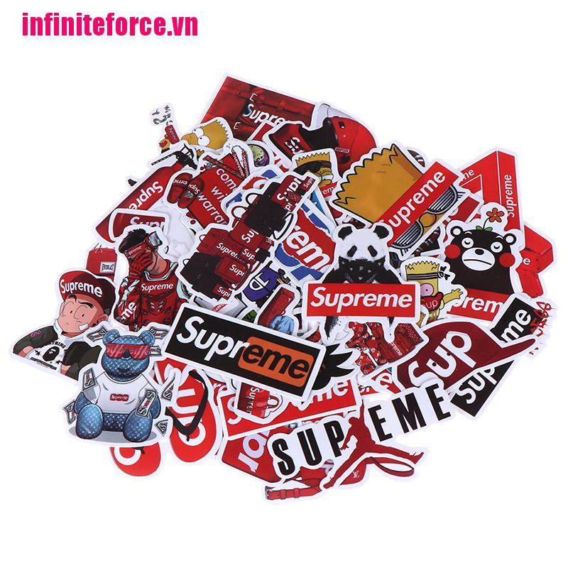 Bộ 50 Miếng Dán Trang Trí Họa Tiết Graffiti Dễ Thương