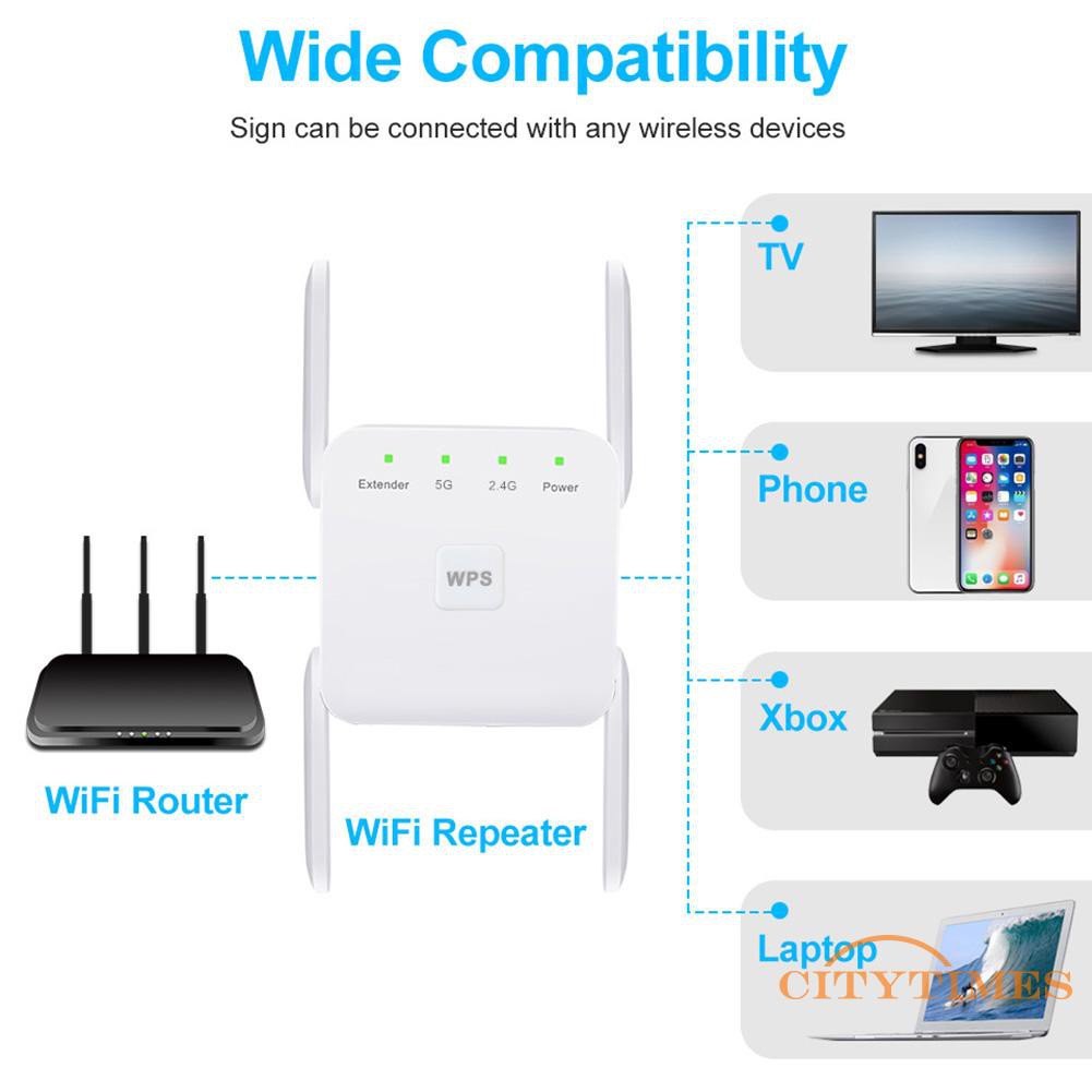 Thiết Bị Khuếch Đại Tín Hiệu Wifi 4-antenna 2.4ghz 5.8ghz 1200mbps | BigBuy360 - bigbuy360.vn