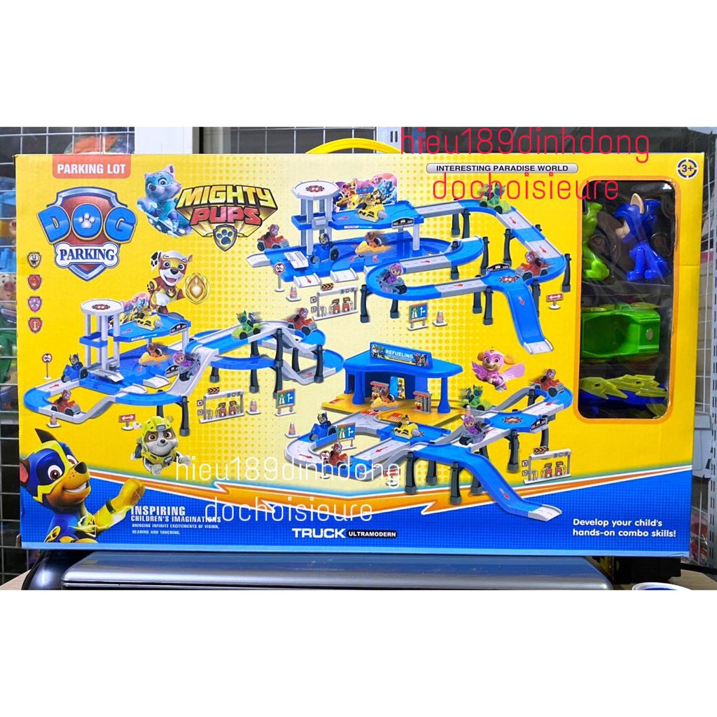 Đồ chơi lắp ráp đường đua chó cứu hộ
