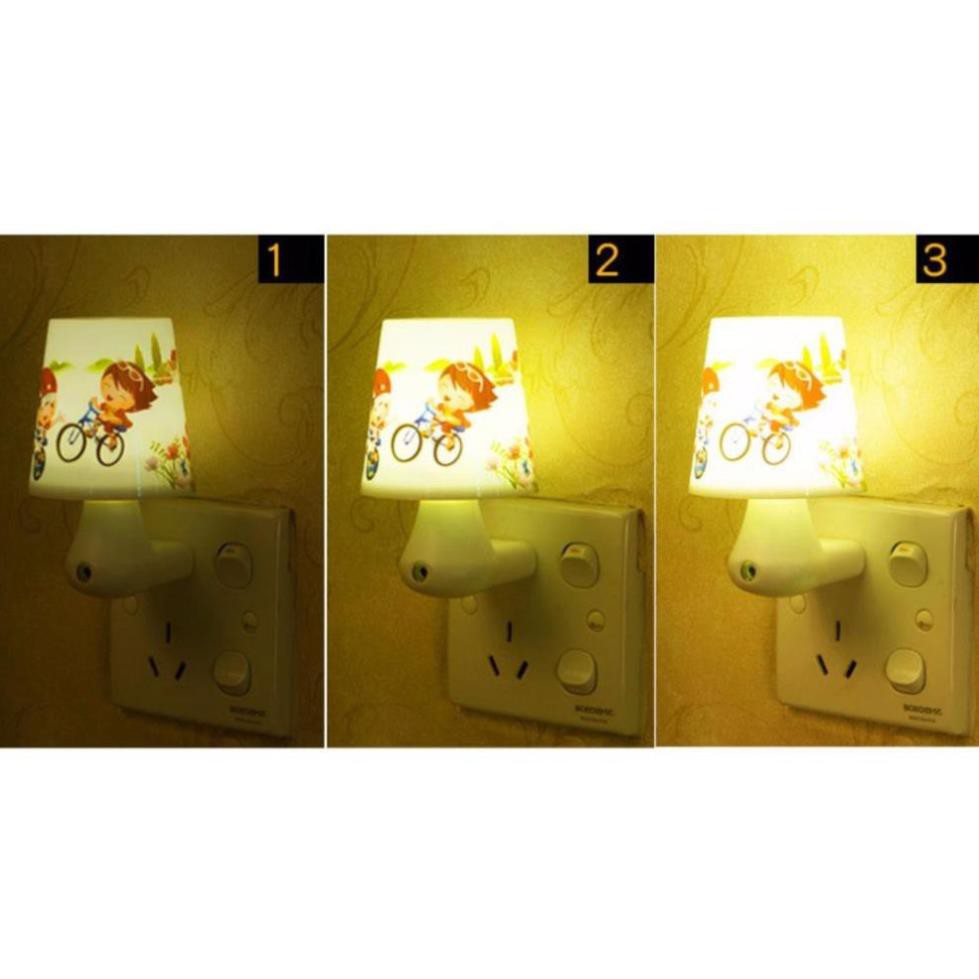 Đèn ngủ cảm ứng hình hoạt hình ngộ nghĩnh có điều khiển từ xa cao cấp + Tặng kèm 1 đui đèn kèm ổ cắm tiện dụng