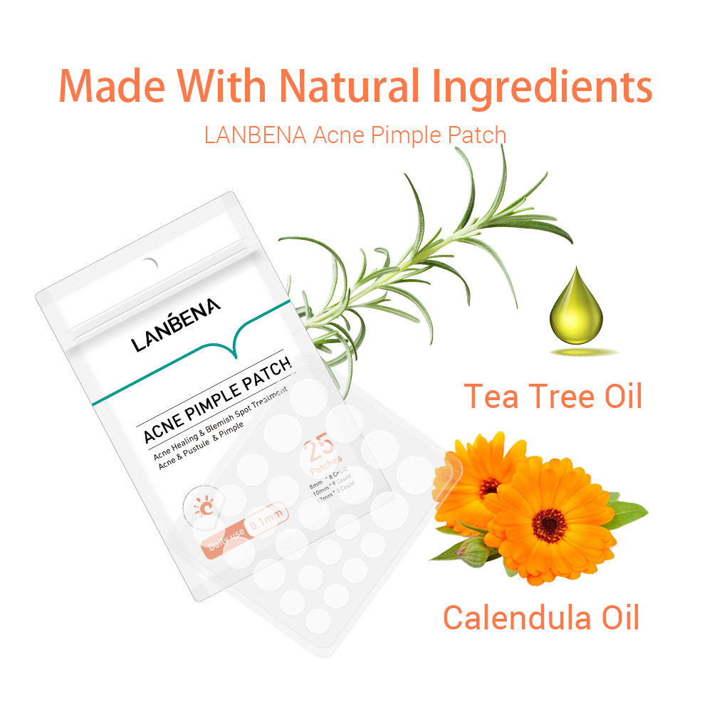 Bộ 25 miếng dán hỗ trợ giảm mụn che khuyết điểm trong suốt LANBENA | BigBuy360 - bigbuy360.vn