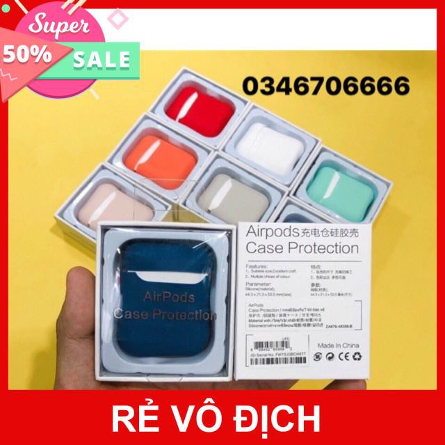 Hộp tai Airpod cao su màu
