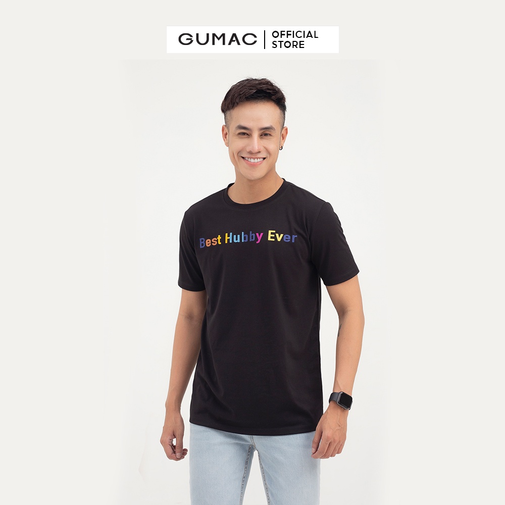 Áo thun nam cổ tròn in chữ màu nổi bật cá tính ATNB827 GUMAC | BigBuy360 - bigbuy360.vn