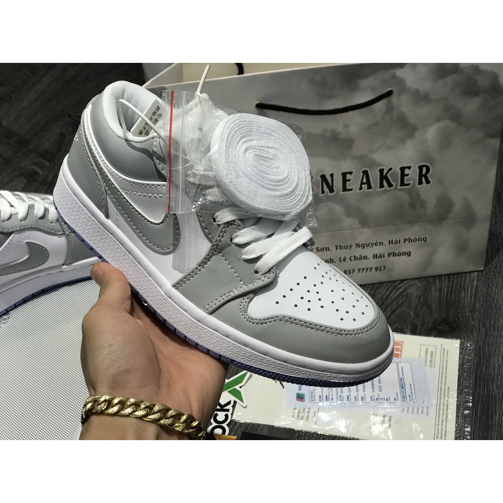 Siêu Phẩm Giày Thể Thảo Sneaker JD Xám Trắng Đế Xanh Siêu Hot Cao Cấp Ảnh Thật + freeship + Tặng Tất