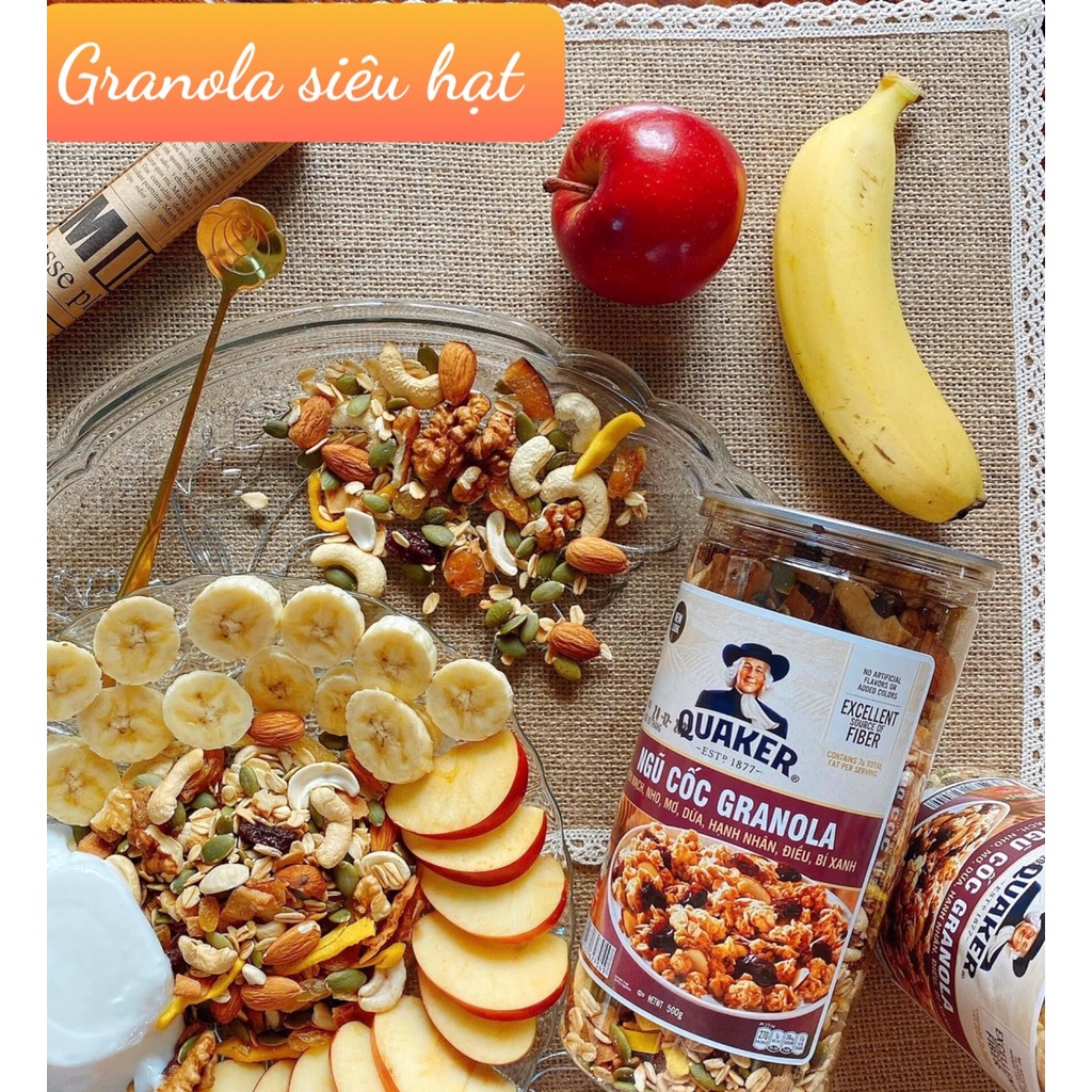 Granola Siêu Hạt – Ngũ Cốc Healthy – Ngũ Cốc Granola – Granola Giảm Cân – Ngũ Cốc Cho Dân Tập Gym - Granola Ăn Kiêng