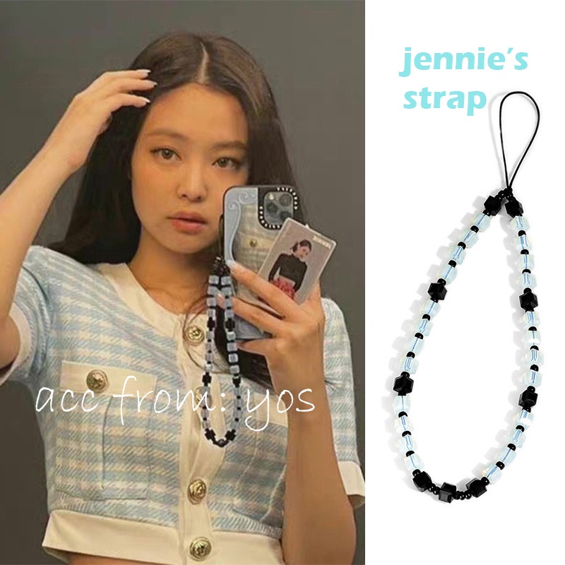 Dây Đeo Điện Thoại Phone Strap Mẫu Jennie Đính Hạt Cá Tính YOS