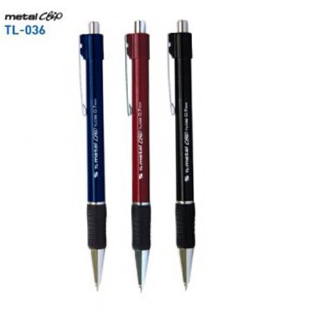 Bút bi Thiên Long TL-036, TL036 Metal clip, Mực xanh, đỏ, đen, nét bút 0.7   - 1 cây