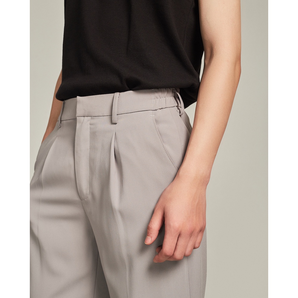 Quần âu nam ống rộng HIGHWAY MENSWEAR Benji Trousers ghi